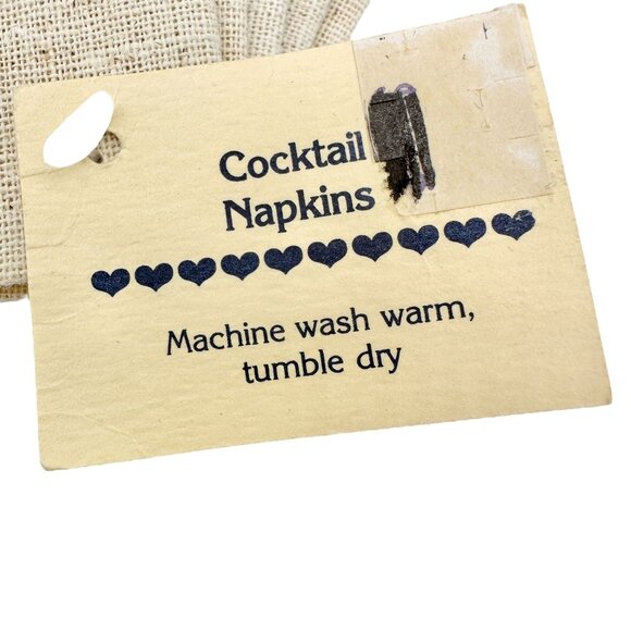 Handcrafted Alices Country Cottage Teddy Bear Cocktail Napkins Set Of 6 12 x 12 - Picture 3 of 4